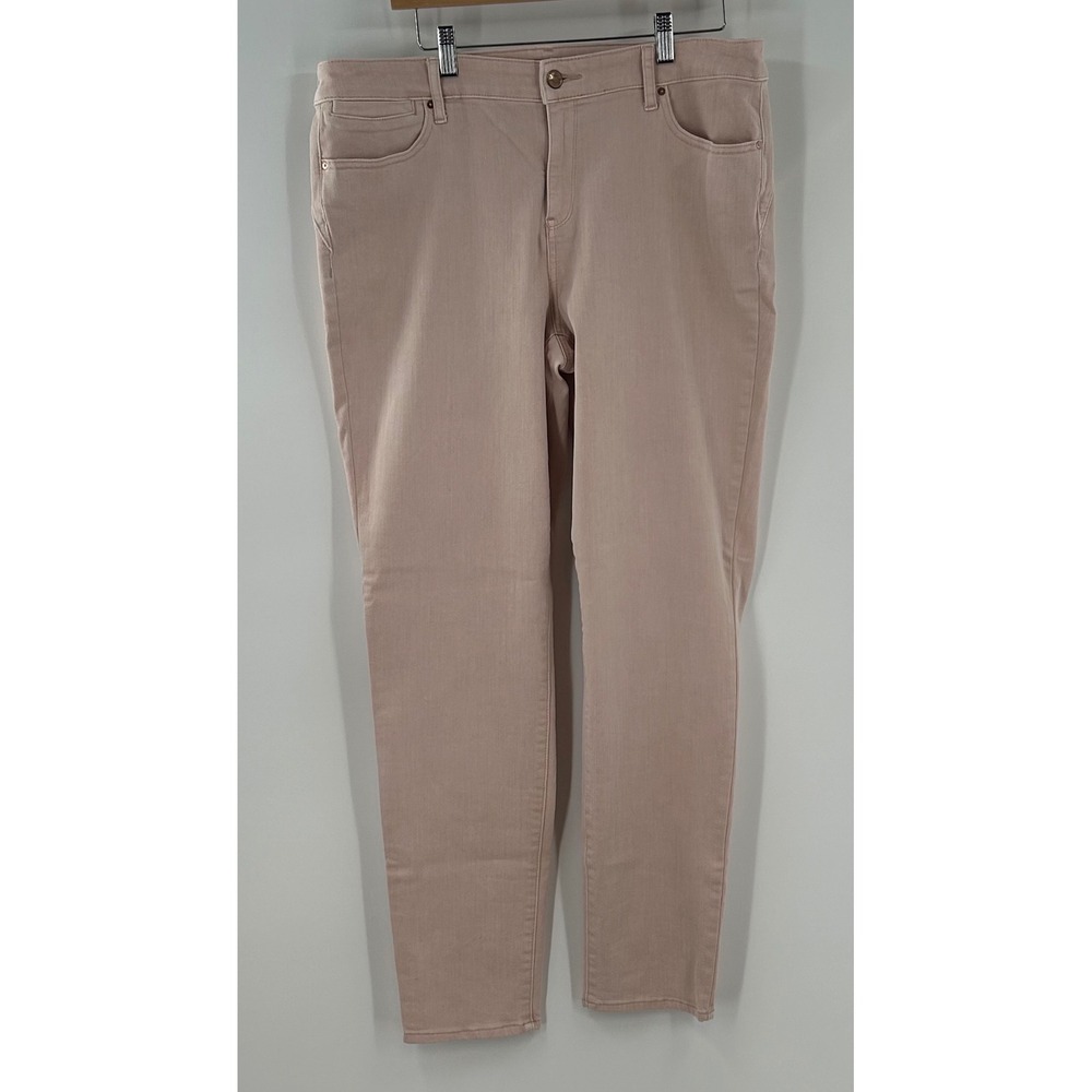 Chicos Platinum Jegging Blush Pink Stretch Denim Pants Size 2 Regular‎